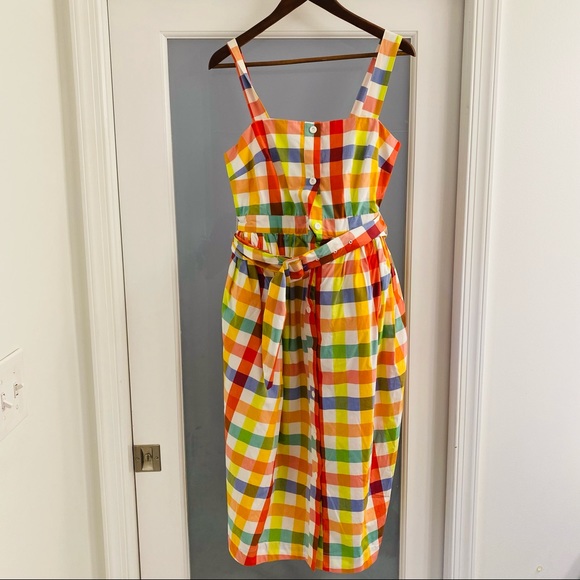 Christopher John Rogers Multi-color Plaid Dress - Picture 3 of 7